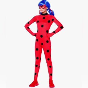 Miraculous Ladybug Leotard 3 piece costume; Child Large 12-14